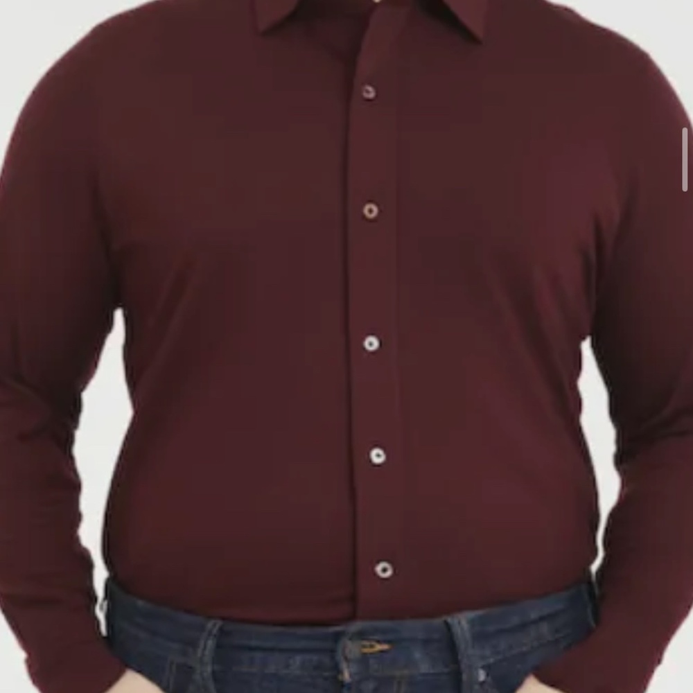 Bonobos maroon/burgundy men's dress shirt- big and tall